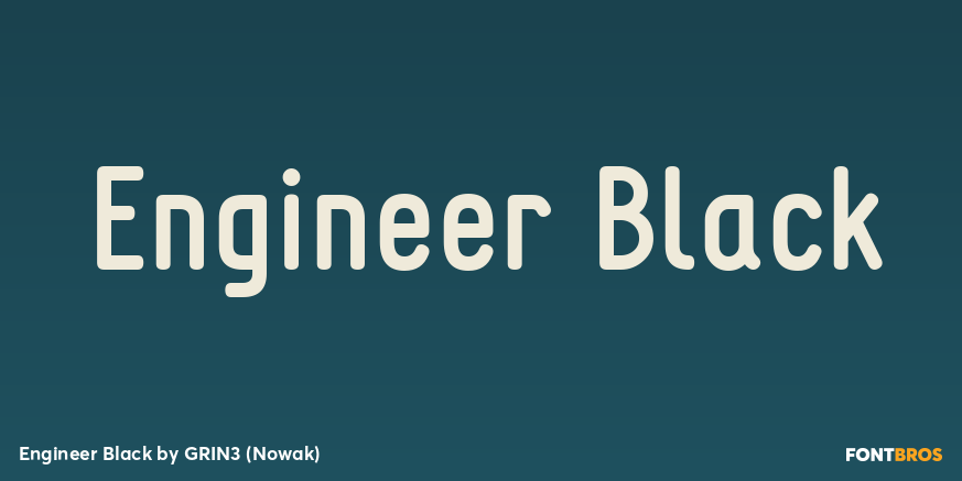 Engineer Black Poster