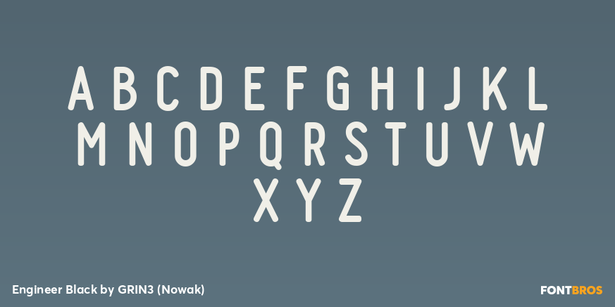 Engineer Black Font Poster #2