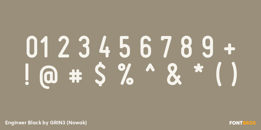 Engineer Black Font Poster #4