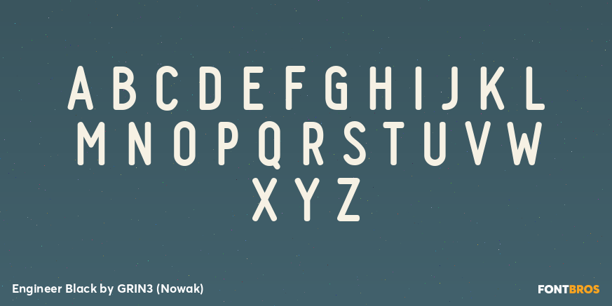 Engineer Black Font Poster #1