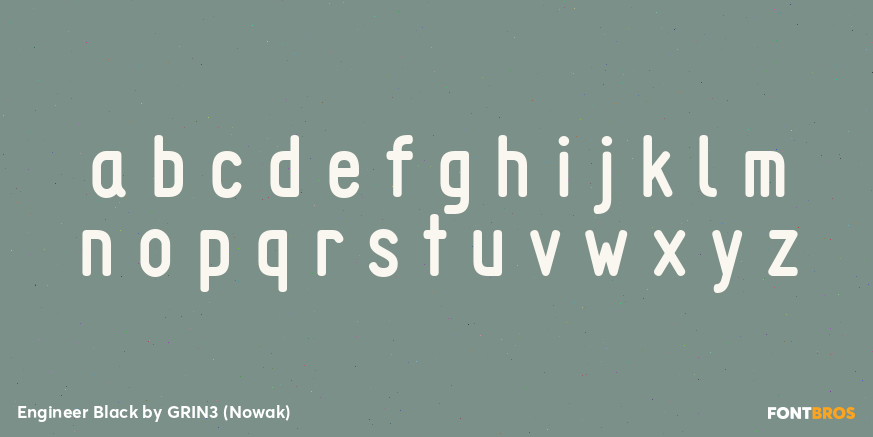 Engineer Black Font Poster #1