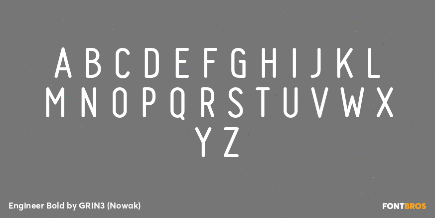 Engineer Bold Font Poster #2