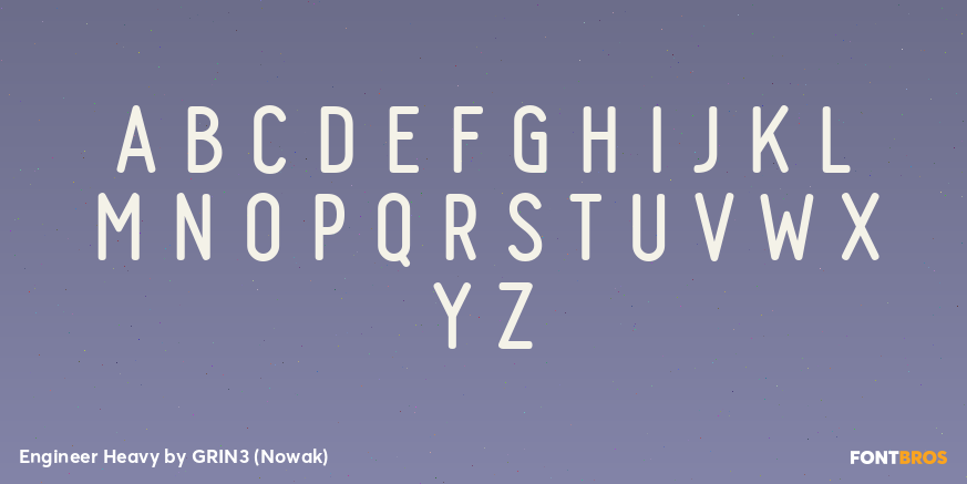 Engineer Heavy Font Poster #2