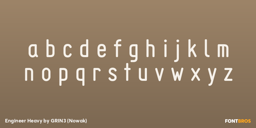 Engineer Heavy Font Poster #3