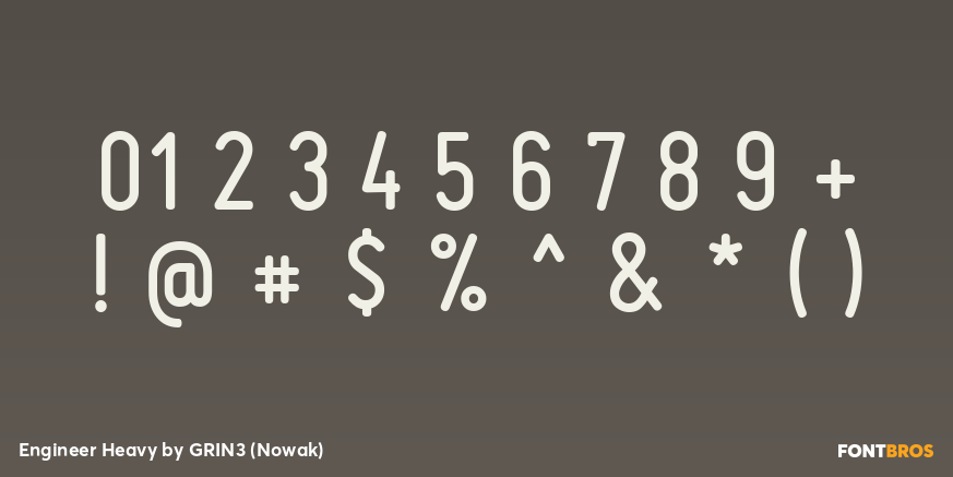 Engineer Heavy Font Poster #4