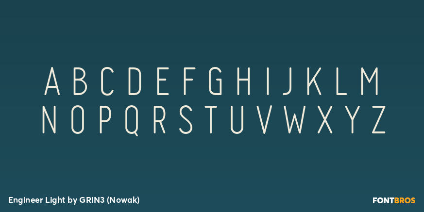 Engineer Light Font Poster #2