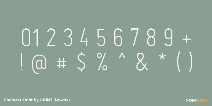 Engineer Light Font Poster #4