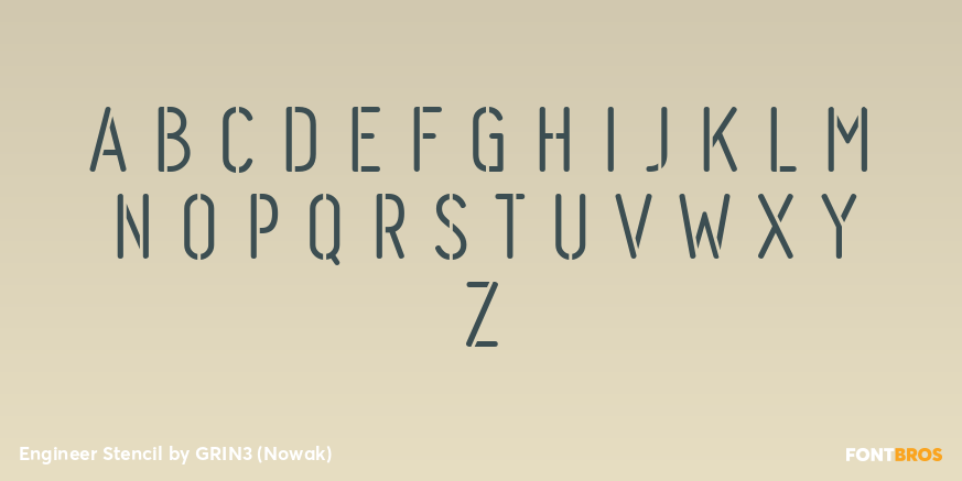 Engineer Stencil Font Poster #2