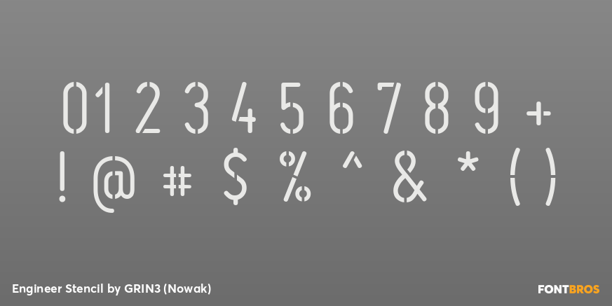 Engineer Stencil Font Poster #4