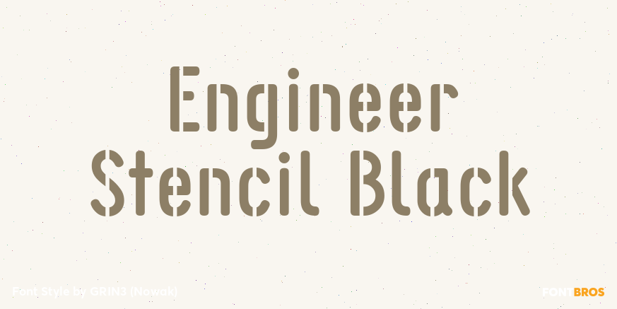 Engineer Stencil Black Poster