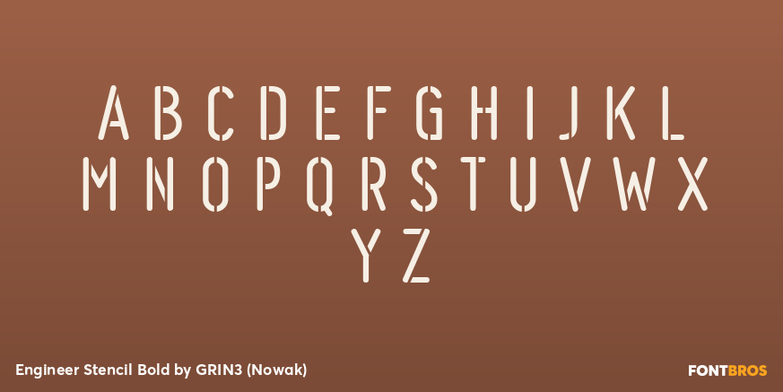 Engineer Stencil Bold Font Poster #2
