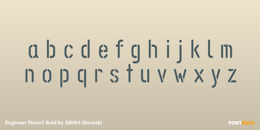 Engineer Stencil Bold Font Poster #3
