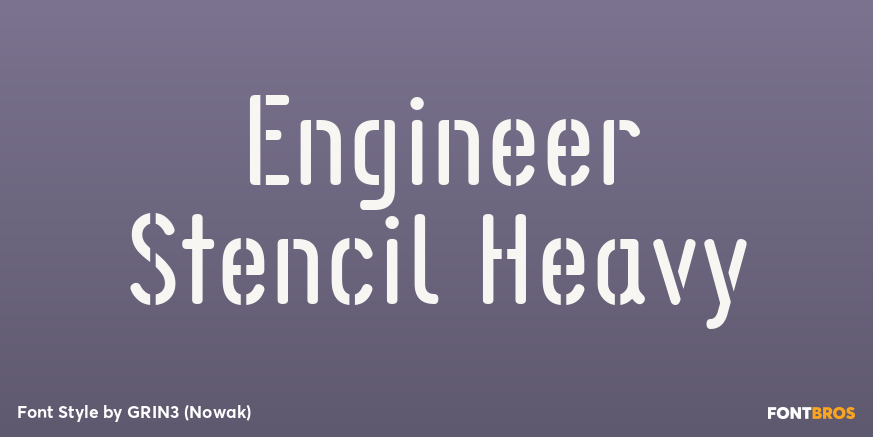 Engineer Stencil Heavy Poster