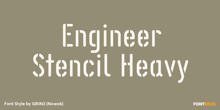 Engineer Stencil Heavy Poster