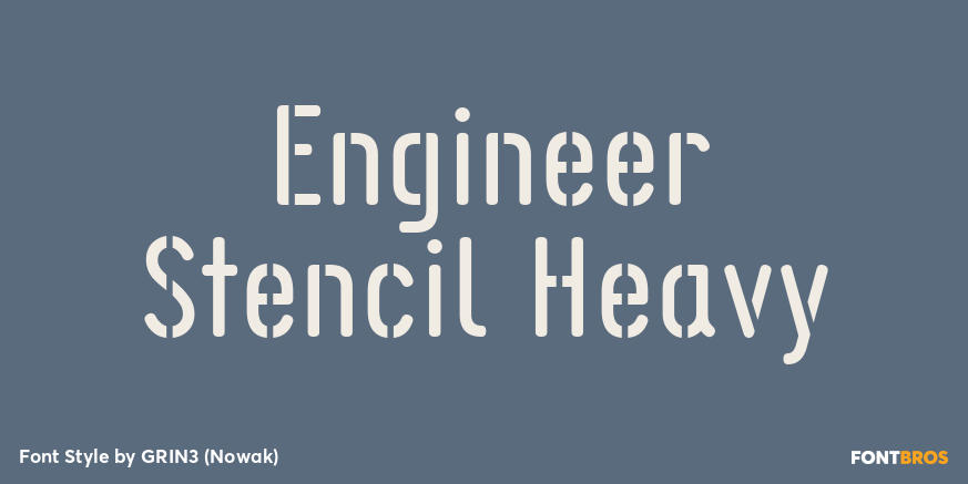 Engineer Stencil Heavy Poster