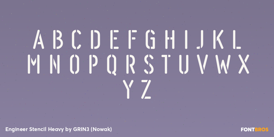 Engineer Stencil Heavy Font Poster #2