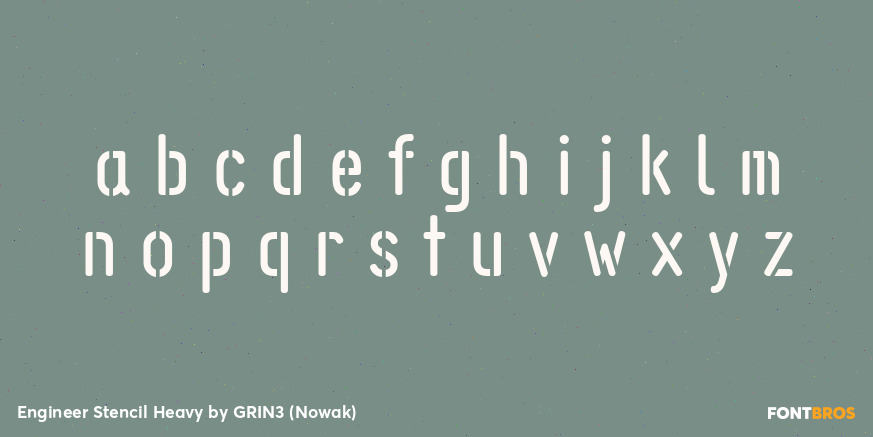 Engineer Stencil Heavy Font Poster #3