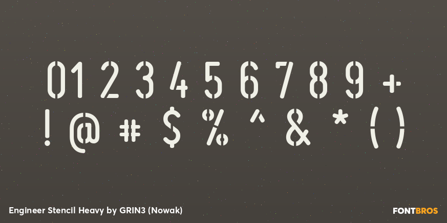 Engineer Stencil Heavy Font Poster #4