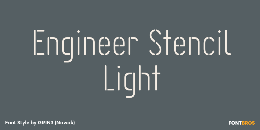 Engineer Stencil Light Poster