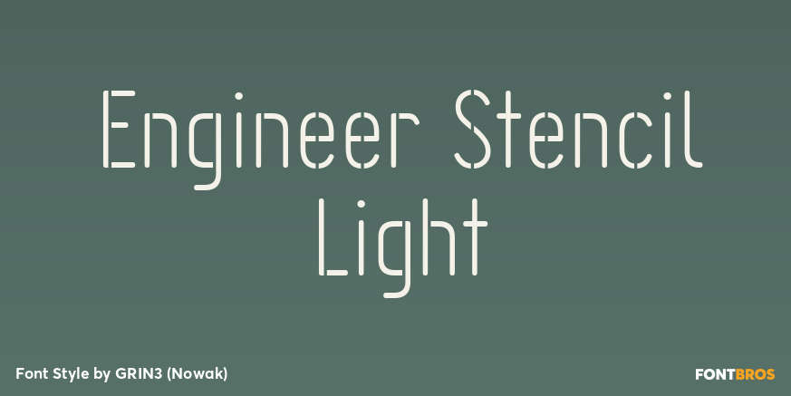 Engineer Stencil Light Poster