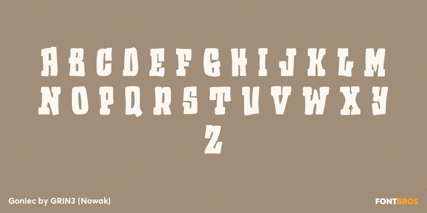 Goniec Font Poster #3