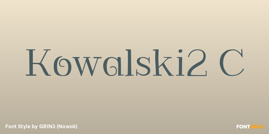 Kowalski2 C Font Poster #1
