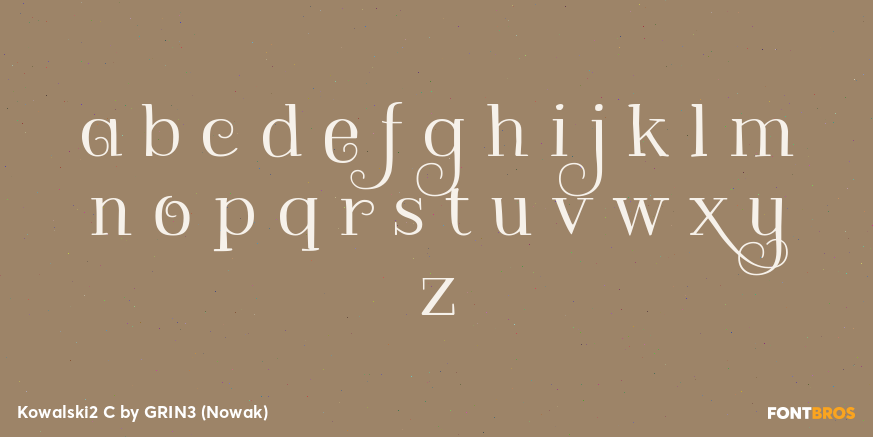 Kowalski2 C Font Poster #1