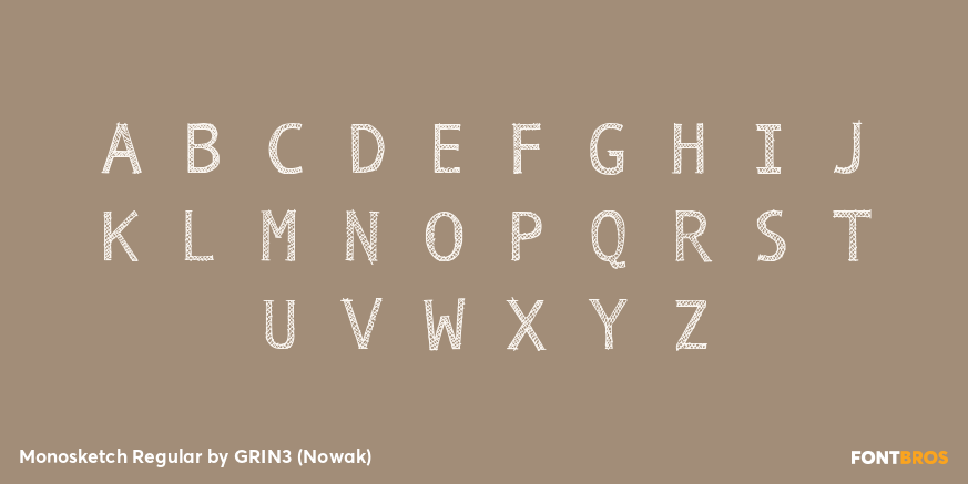 Monosketch Regular Font Poster #2