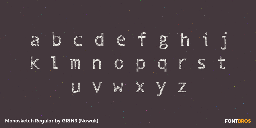 Monosketch Regular Font Poster #3