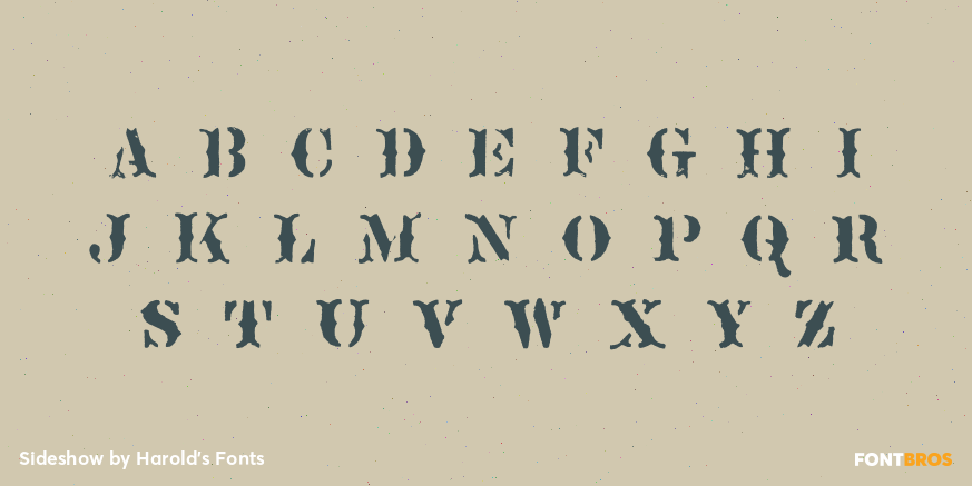 Sideshow Font Poster #2