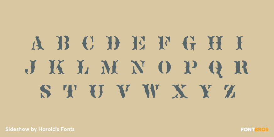 Sideshow Font Poster #3
