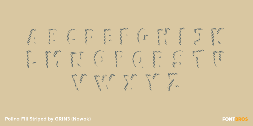 Polina Fill Striped Font Poster #2