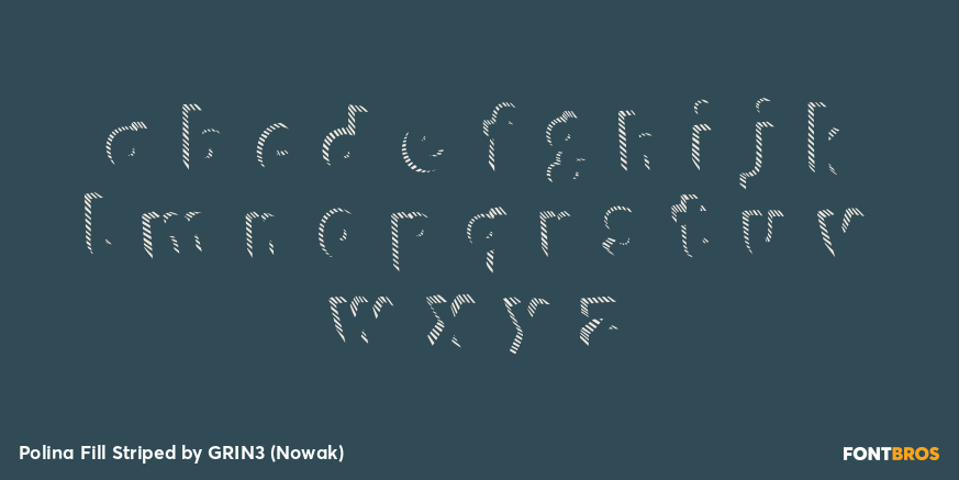Polina Fill Striped Font Poster #3
