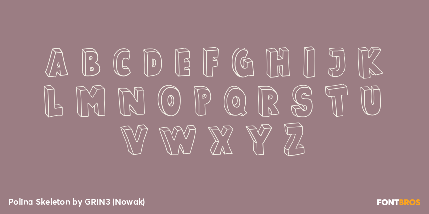 Polina Skeleton Font Poster #2