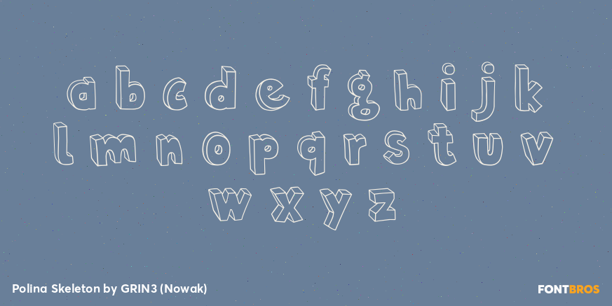 Polina Skeleton Font Poster #3