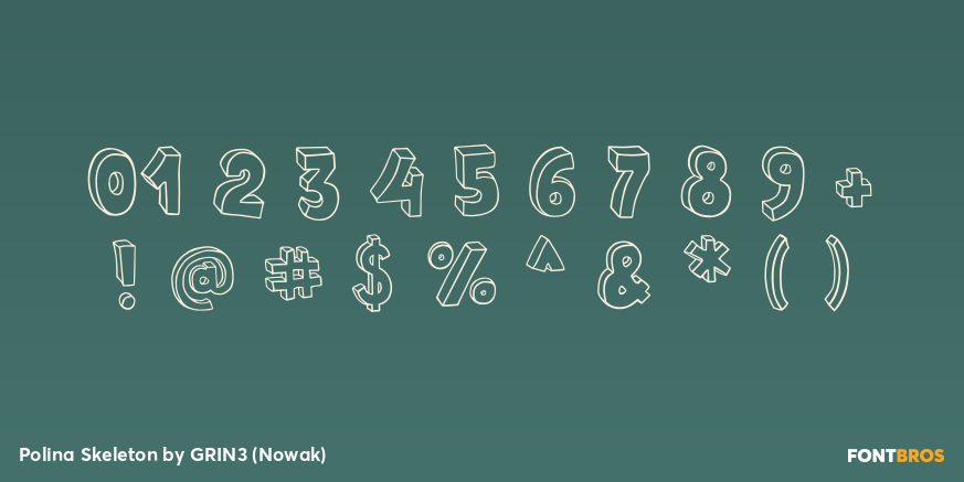 Polina Skeleton Font Poster #4