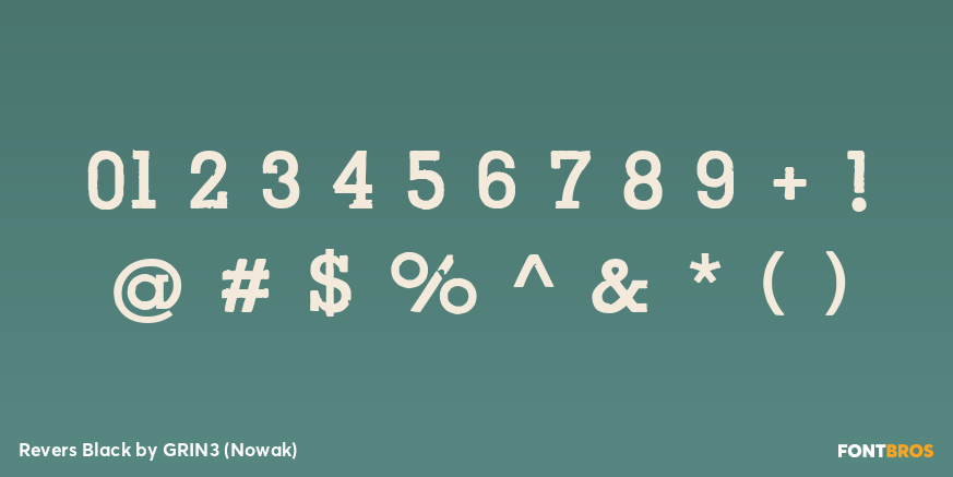 Revers Black Font Poster #4