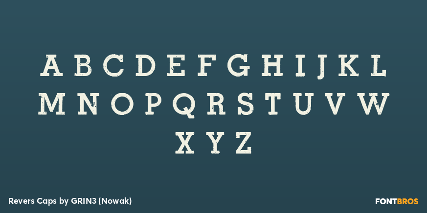 Revers Caps Font Poster #3