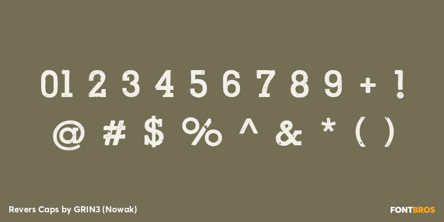 Revers Caps Font Poster #4