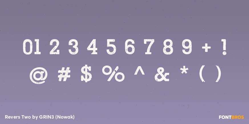 Revers Two Font Poster #1