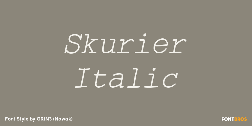 Skurier Italic Font Poster #1
