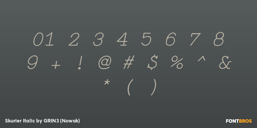 Skurier Italic Font Poster #1