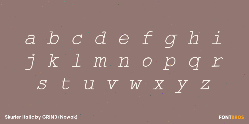 Skurier Italic Font Poster #1