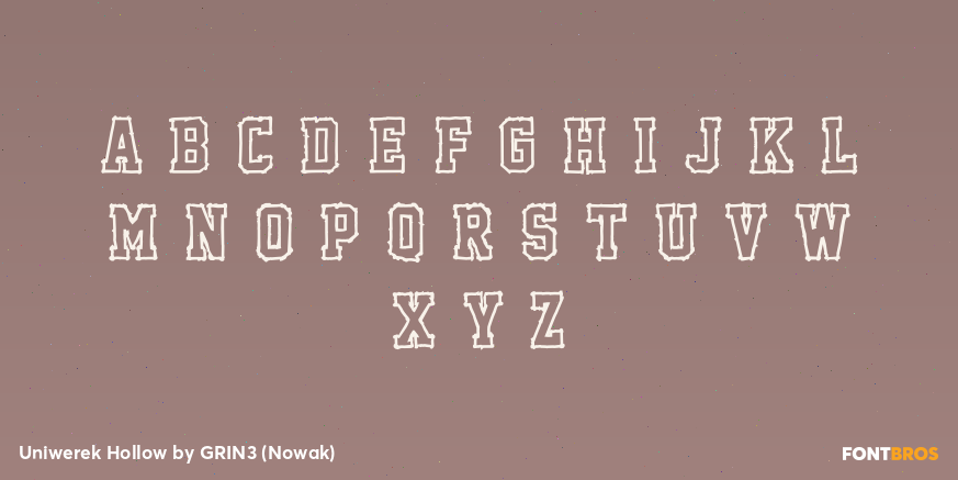 Uniwerek Hollow Font Poster #2