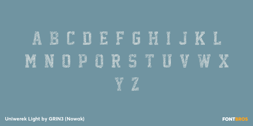 Uniwerek Light Font Poster #2