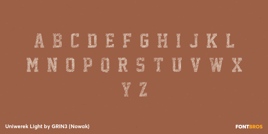 Uniwerek Light Font Poster #3