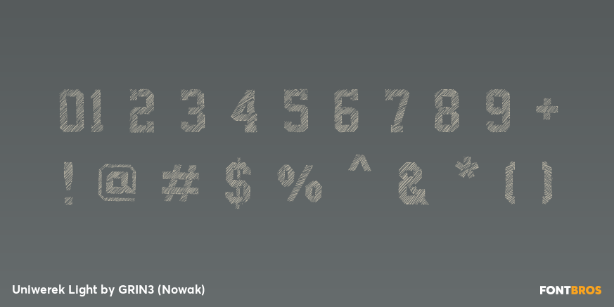 Uniwerek Light Font Poster #4