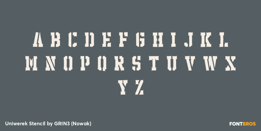 Uniwerek Stencil Font Poster #2