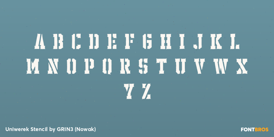Uniwerek Stencil Font Poster #3