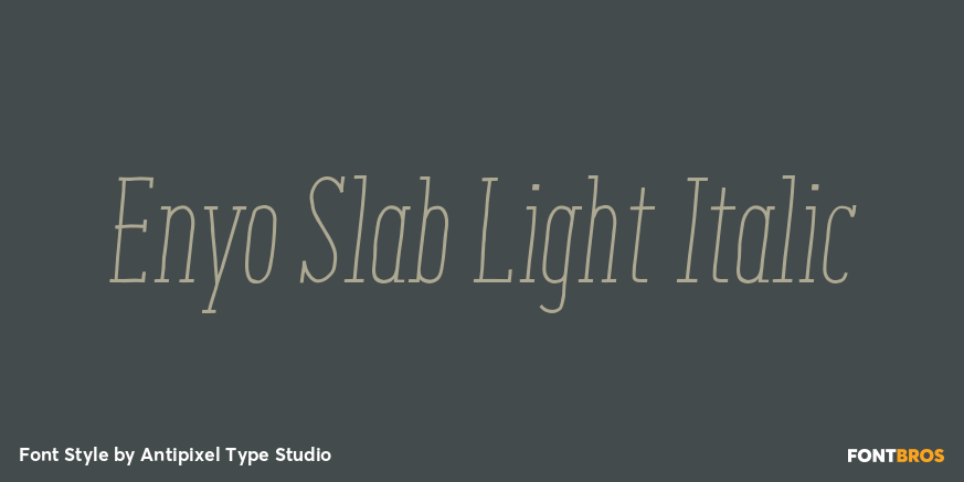Enyo Slab Light Italic Poster